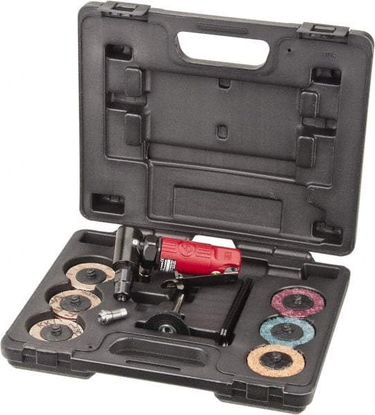 Chicago Pneumatic - 19 Piece, Right Angle Die Grinder Kit - Exact Tool & Supply