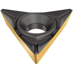 Iscar - TPGT2-0 SP Grade IC907 Carbide Turning Insert - TiAlN/TiN Finish, 60° Triangle, 1/4" Inscr Circle, 3/32" Thick, 0.0079" Corner Radius - Exact Tool & Supply