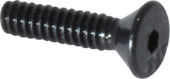 Value Collection - #4-40 UNC Hex Socket Drive, 82° Flat Screw - Alloy Steel, Black Oxide Finish, Fully Threaded, 1/2" OAL - Exact Tool & Supply