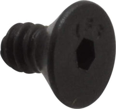 Value Collection - #6-32 UNC Hex Socket Drive, 82° Flat Screw - Alloy Steel, Black Oxide Finish, Fully Threaded, 1/4" OAL - Exact Tool & Supply