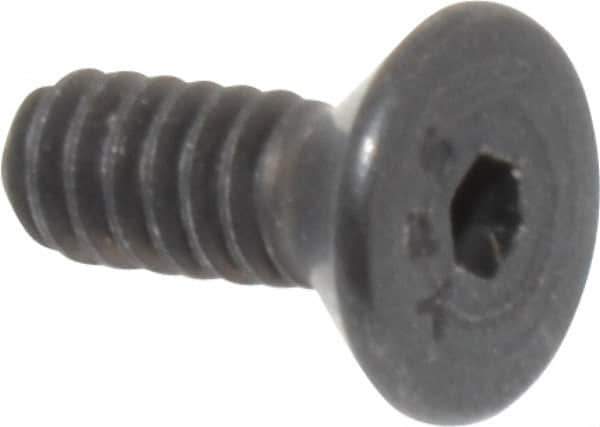 Value Collection - #6-32 UNC Hex Socket Drive, 82° Flat Screw - Alloy Steel, Black Oxide Finish, Fully Threaded, 3/8" OAL - Exact Tool & Supply