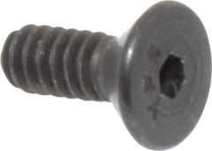Value Collection - #6-32 UNC Hex Socket Drive, 82° Flat Screw - Alloy Steel, Black Oxide Finish, Fully Threaded, 3/8" OAL - Exact Tool & Supply