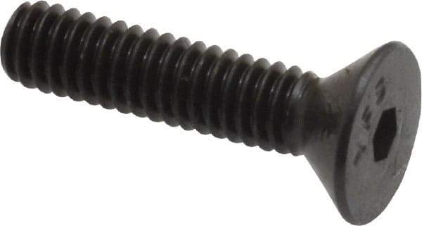Value Collection - #8-32 UNC Hex Socket Drive, 82° Flat Screw - Alloy Steel, Black Oxide Finish, Fully Threaded, 3/4" OAL - Exact Tool & Supply