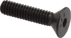 Value Collection - #8-32 UNC Hex Socket Drive, 82° Flat Screw - Alloy Steel, Black Oxide Finish, Fully Threaded, 3/4" OAL - Exact Tool & Supply