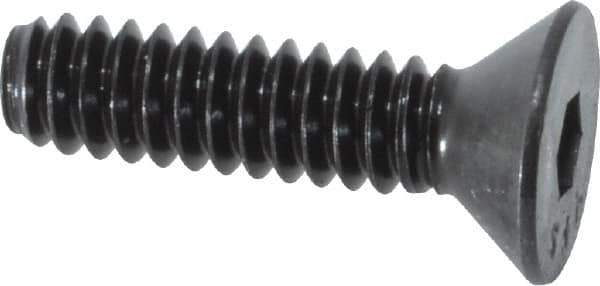 Value Collection - #10-24 UNC Hex Socket Drive, 82° Flat Screw - Alloy Steel, Black Oxide Finish, Fully Threaded, 3/4" OAL - Exact Tool & Supply