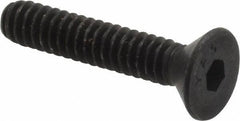 Value Collection - #10-24 UNC Hex Socket Drive, 82° Flat Screw - Alloy Steel, Black Oxide Finish, Fully Threaded, 1" OAL - Exact Tool & Supply