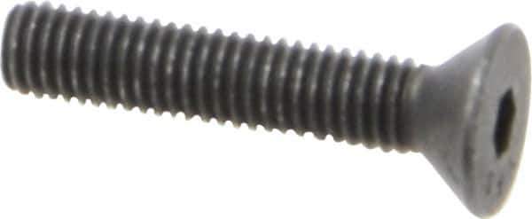 Value Collection - #10-32 UNF Hex Socket Drive, 82° Flat Screw - Alloy Steel, Black Oxide Finish, Fully Threaded, 1" OAL - Exact Tool & Supply