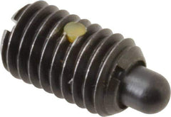 Gibraltar - 1/2-13, 13/16" Thread Length, 1/4" Plunger Projection, Steel Threaded Spring Plunger - 1/4" Max Plunger Diam, 2.5 Lb Init End Force, 15 Lb Final End Force - Exact Tool & Supply