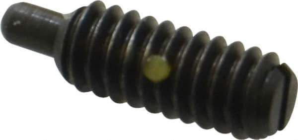 Gibraltar - 1/4-20, 5/8" Thread Length, 3/16" Plunger Projection, Steel Threaded Spring Plunger - 0.119" Max Plunger Diam, 0.3 Lb Init End Force, 3.5 Lb Final End Force - Exact Tool & Supply