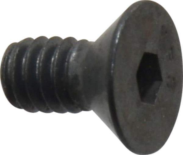 Value Collection - 1/4-20 UNC Hex Socket Drive, 82° Flat Screw - Alloy Steel, Black Oxide Finish, Fully Threaded, 1/2" OAL - Exact Tool & Supply
