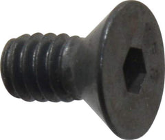 Value Collection - 1/4-20 UNC Hex Socket Drive, 82° Flat Screw - Alloy Steel, Black Oxide Finish, Fully Threaded, 1/2" OAL - Exact Tool & Supply