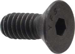 Value Collection - 1/4-20 UNC Hex Socket Drive, 82° Flat Screw - Alloy Steel, Black Oxide Finish, Fully Threaded, 5/8" OAL - Exact Tool & Supply