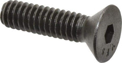 Value Collection - 1/4-20 UNC Hex Socket Drive, 82° Flat Screw - Alloy Steel, Black Oxide Finish, Fully Threaded, 1" OAL - Exact Tool & Supply