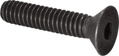 Value Collection - 1/4-20 UNC Hex Socket Drive, 82° Flat Screw - Alloy Steel, Black Oxide Finish, Fully Threaded, 1-1/4" OAL - Exact Tool & Supply