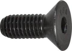 Value Collection - 3/8-16 UNC Hex Socket Drive, 82° Flat Screw - Alloy Steel, Black Oxide Finish, Fully Threaded, 1" OAL - Exact Tool & Supply