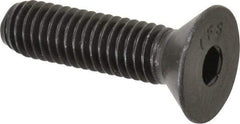 Value Collection - 3/8-16 UNC Hex Socket Drive, 82° Flat Screw - Alloy Steel, Black Oxide Finish, Fully Threaded, 1-1/2" OAL - Exact Tool & Supply