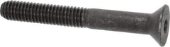 Value Collection - 3/8-16 UNC Hex Socket Drive, 82° Flat Screw - Alloy Steel, Black Oxide Finish, Partially Threaded, 3" OAL - Exact Tool & Supply