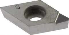 Iscar - DCMT3-1 Grade ID5 Polycrystalline Diamond (PCD) Turning Insert - Uncoated, 55° Diamond, 3/8" Inscr Circle, 5/32" Thick, 1/64" Corner Radius - Exact Tool & Supply