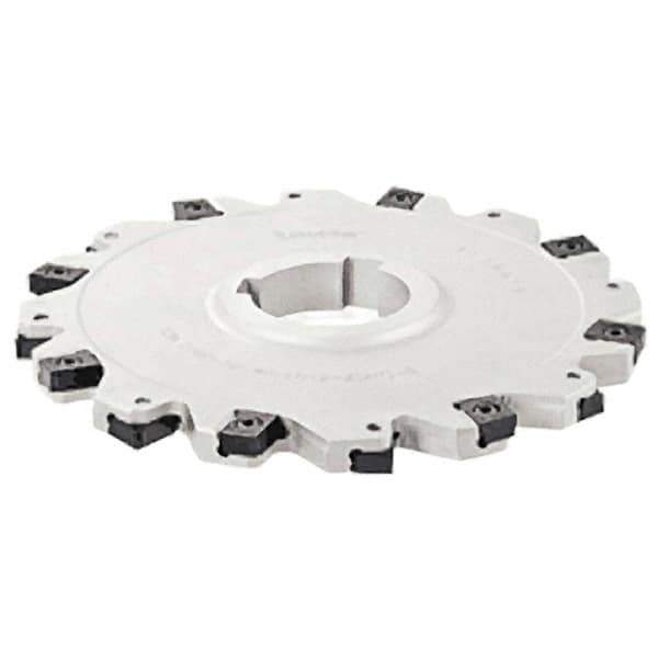 Iscar - Arbor Hole Connection, 2.38" Depth of Cut, 8" Cutter Diam, 2" Hole Diam, 10 Tooth Indexable Slotting Cutter - SDN-LN12 Toolholder, LNET Insert - Exact Tool & Supply