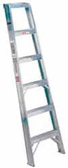 Made in USA - 8 Ft. High, Type IA Rating, Aluminum Shelf Ladder - Exact Tool & Supply