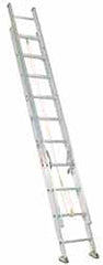 Made in USA - 32' High, Type IA Rating, Aluminum Extension Ladder - Exact Tool & Supply