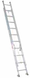 Made in USA - 36' High, Type II Rating, Aluminum Extension Ladder - Exact Tool & Supply