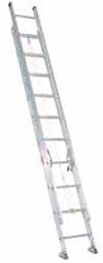 Made in USA - 36' High, Type II Rating, Aluminum Extension Ladder - Exact Tool & Supply