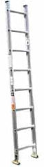 Made in USA - 8' High, Type IA Rating, Aluminum Extension Ladder - Exact Tool & Supply