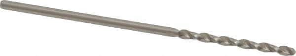 Accupro - 1.35mm 130° Cobalt Jobber Drill - Bright Finish, Right Hand Cut, Parabolic Flute, Straight Shank, 1-37/64" OAL, Split Point - Exact Tool & Supply