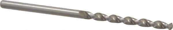 Accupro - 1/8" 130° Cobalt Jobber Drill - Bright Finish, Right Hand Cut, Parabolic Flute, Straight Shank, 2-9/16" OAL, Split Point - Exact Tool & Supply