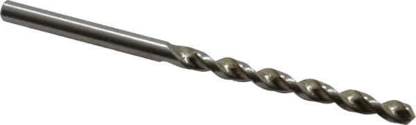 Accupro - 3.7mm 130° Cobalt Jobber Drill - Bright Finish, Right Hand Cut, Parabolic Flute, Straight Shank, 2-3/4" OAL, Split Point - Exact Tool & Supply