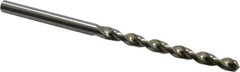 Accupro - 3.7mm 130° Cobalt Jobber Drill - Bright Finish, Right Hand Cut, Parabolic Flute, Straight Shank, 2-3/4" OAL, Split Point - Exact Tool & Supply