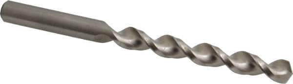 Accupro - 10mm 130° Cobalt Jobber Drill - Bright Finish, Right Hand Cut, Parabolic Flute, Straight Shank, 5-15/64" OAL, Split Point - Exact Tool & Supply