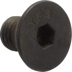 Value Collection - 1/4-28 UNF Hex Socket Drive, 82° Flat Screw - Alloy Steel, Black Oxide Finish, Fully Threaded, 3/8" OAL - Exact Tool & Supply