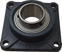 Value Collection - 2-7/16" ID, 6-7/8" OAW x 6-7/8" OAL x 6-7/8" OAH 4-Bolt High Temperature Flange Bearing - 7,970 Lb Static Cap, 11,550 Lb Dyn Cap, 5-5/8" Btw Mnt Hole Ctrs, 1-9/64" Base-to-Ctr Ht, Cast Iron - Exact Tool & Supply