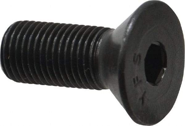 Value Collection - 3/8-24 UNF Hex Socket Drive, 82° Flat Screw - Alloy Steel, Black Oxide Finish, Fully Threaded, 1" OAL - Exact Tool & Supply