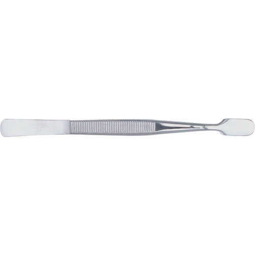 4 1/2″ Flat Rounded Spade Point Tweezers - Exact Tool & Supply