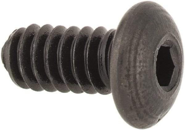 Value Collection - #4-40 UNC Hex Socket Drive, Button Screw - Alloy Steel, Black Oxide Finish, Fully Threaded, 1/4" Length Under Head - Exact Tool & Supply