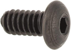 Value Collection - #4-40 UNC Hex Socket Drive, Button Screw - Alloy Steel, Black Oxide Finish, Fully Threaded, 1/4" Length Under Head - Exact Tool & Supply