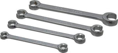 Blackhawk by Proto - 4 Piece, 3/8" x 7/16" to 3/4" x 1", Flare Nut Wrench Set - Inch Measurement Standard, Full Polish Finish, Comes in Vinyl Roll - Exact Tool & Supply