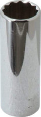 Blackhawk by Proto - 1/4" Drive, Deep Hand Socket - 12 Points, 1-15/16" OAL, Chrome Finish - Exact Tool & Supply