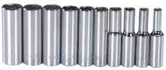 Blackhawk by Proto - 10 Piece 1/4" Drive Deep Well Socket Set - 6 Points, 4mm to 13mm Range, Metric Measurement Standard - Exact Tool & Supply