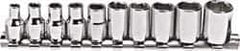 Blackhawk by Proto - 10 Piece 1/4" Drive Socket Set - 12 Points, 5mm to 13mm Range, Metric Measurement Standard - Exact Tool & Supply