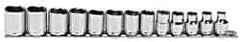Blackhawk by Proto - 13 Piece 3/8" Drive Socket Set - 6 Points, 7mm to 19mm Range, Metric Measurement Standard - Exact Tool & Supply