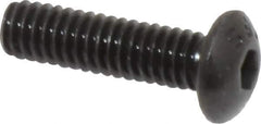 Value Collection - #8-32 UNC Hex Socket Drive, Button Screw - Alloy Steel, Black Oxide Finish, Fully Threaded, 5/8" Length Under Head - Exact Tool & Supply