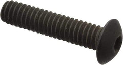 Value Collection - #8-32 UNC Hex Socket Drive, Button Screw - Alloy Steel, Black Oxide Finish, Fully Threaded, 3/4" Length Under Head - Exact Tool & Supply