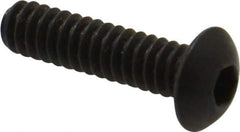 Value Collection - #10-24 UNC Hex Socket Drive, Button Screw - Alloy Steel, Black Oxide Finish, Fully Threaded, 3/4" Length Under Head - Exact Tool & Supply