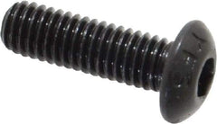 Value Collection - #10-32 UNF Hex Socket Drive, Button Screw - Alloy Steel, Black Oxide Finish, Fully Threaded, 5/8" Length Under Head - Exact Tool & Supply
