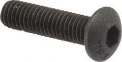 Value Collection - #10-32 UNF Hex Socket Drive, Button Screw - Alloy Steel, Black Oxide Finish, Fully Threaded, 3/4" Length Under Head - Exact Tool & Supply