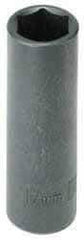 Armstrong - 3/8" Drive 14mm Deep Impact Socket - 6 Points, 2-33/64" OAL - Exact Tool & Supply